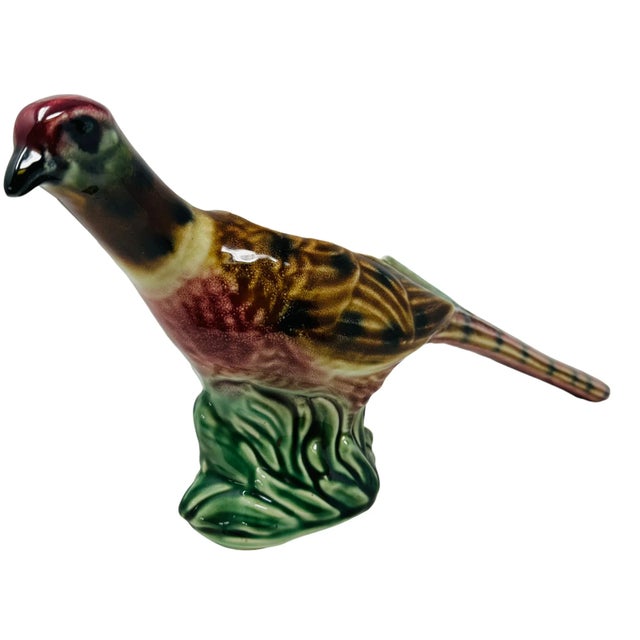 Mid-Century Modern Vintage Mid Century Ceramic Pheasant Plant Holder Made in Usa For Sale - Image 3 of 12
