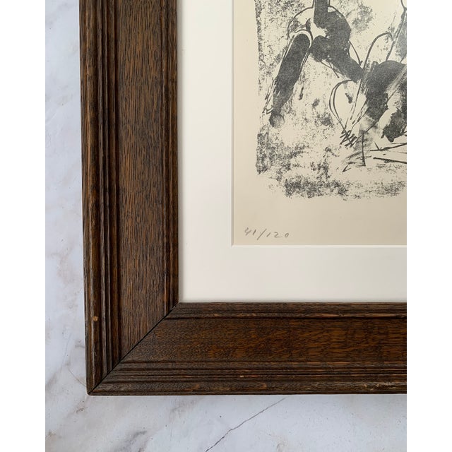 Black 1960s Original Lithograph by German Artist Ugge Bärtle For Sale - Image 8 of 9