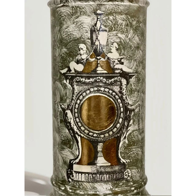 Early 1900s French Neoclassical Reverse Painted Églomisé Lamps, Pair For Sale - Image 11 of 12