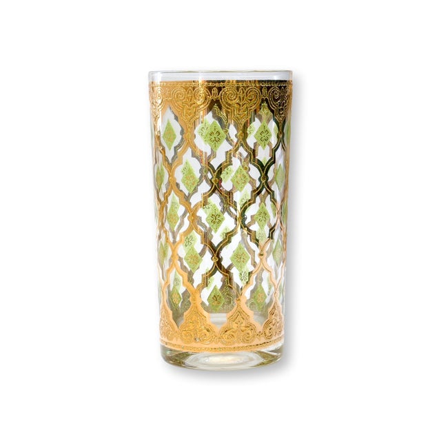 Gold Mid 20th Century Mid Century Modern Culver Valencia Gilt Glassware Set, 11 Pieces For Sale - Image 8 of 10