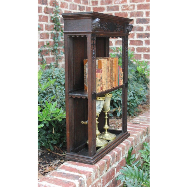 Antique English Oak 19th Century Renaissance Revival Plate Rack