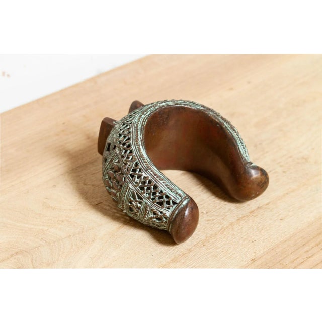 Pierced Copper African Currency Bracelet For Sale - Image 4 of 6