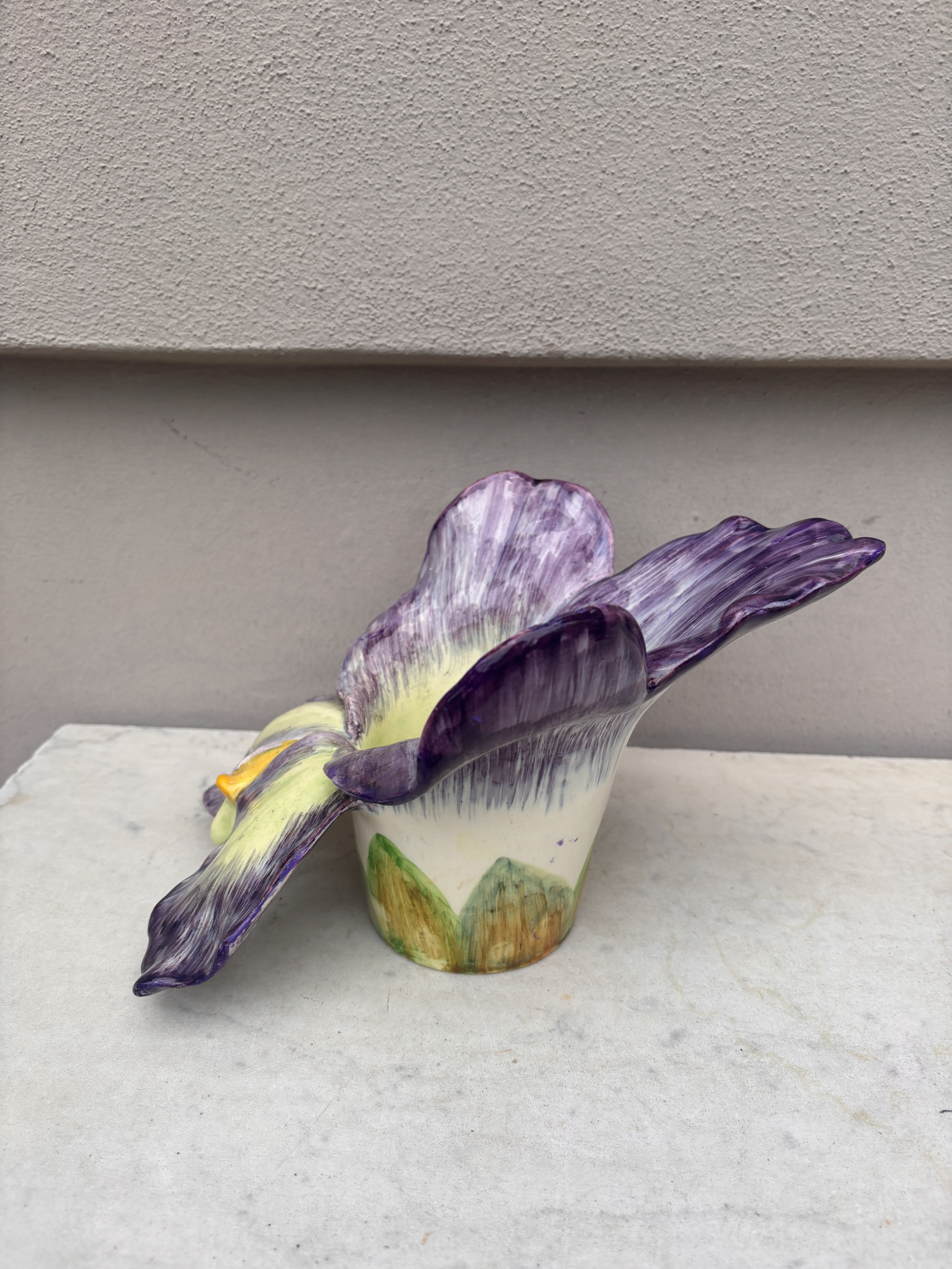 Majolica Violet Cache Pot Delphin Massier Circa 1890 | Chairish