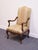 HENREDON FURNITURE Solid Mahogany Louis XV French Provincial Upholstered Accent Arm Chair 47" High 30" Wide 30" Deep Seat:...