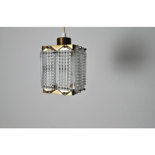 Swedish Crystal Ceiling Light by Wiktor Berndt for Flygsfors, 1950s For Sale - Image 6 of 14