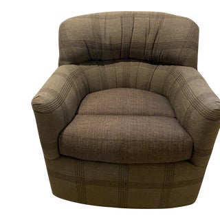 Sherrill Upholstered Swivel Club Chair For Sale