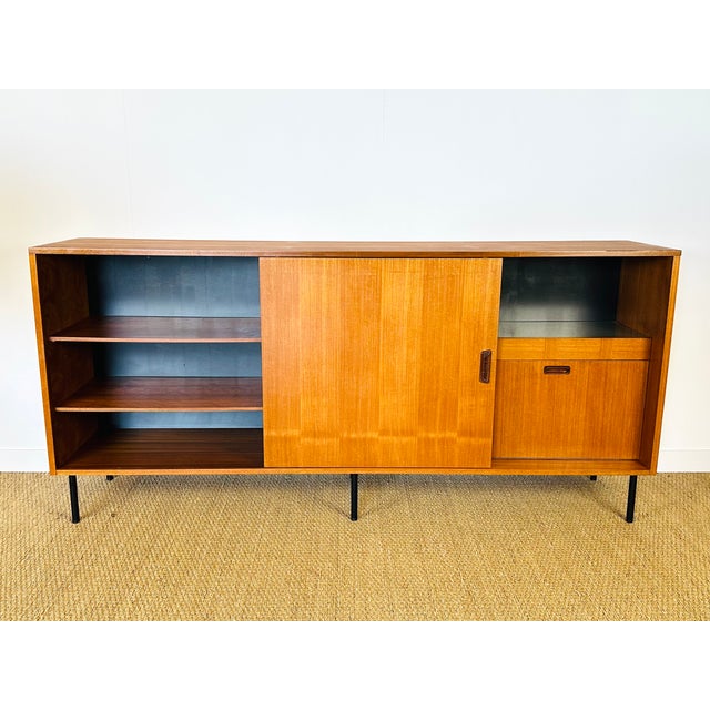 Tall Scandinavian Teak Sideboard, 1960s For Sale - Image 9 of 18
