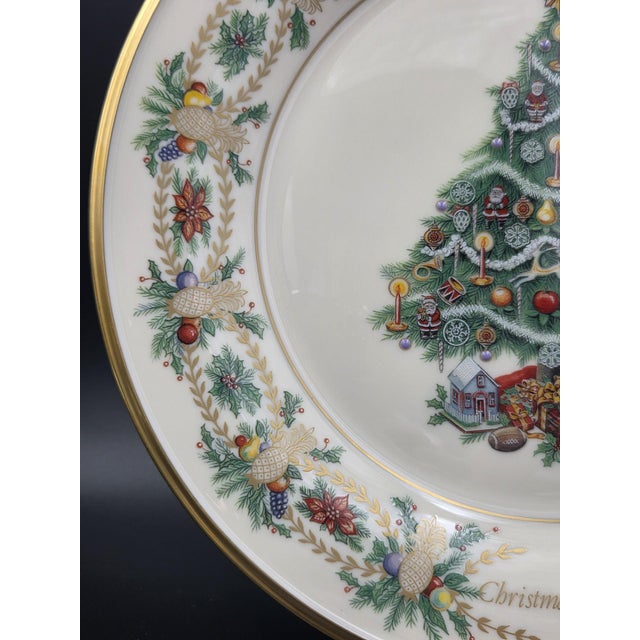 Vintage Lenox 1998 Numbered Christmas Trees Around the World Plate With Original Box For Sale - Image 11 of 18