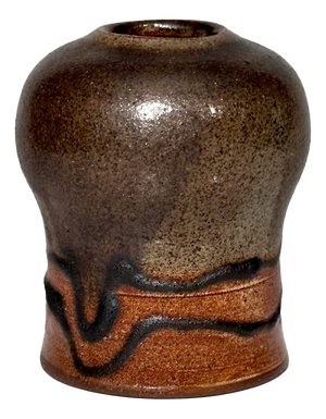 Sculptural Studio Ceramic Vase with Lava Glaze from Helma Klett, Germany, 1960s
