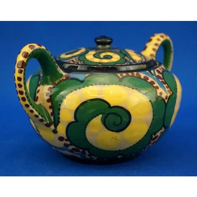 Futurist Ceramic Service from Ruggero Lanni Rome, Italy, 1920s, Set of 15 For Sale - Image 17 of 18