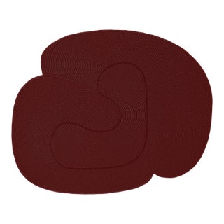 Riff Rug, 4x6ft, Red, From Souda, Braided, Coiled Wool Area Rug For Sale