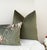 Modern Olive Green 20x20 Velvet Throw Pillow With Feather Down Insert For Sale - Image 3 of 5