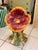 Art Deco 1990s Ceramic Poppy Flower Chair or Garden Seat For Sale - Image 3 of 5