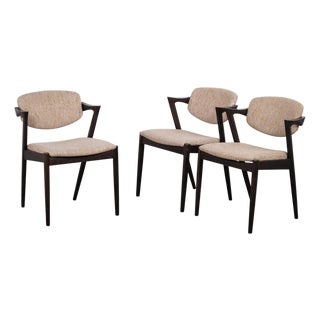 Dining Chairs attributed to Kai Kristiansen for Schou Andersen, Denmark, 1950s, Set of 3 For Sale