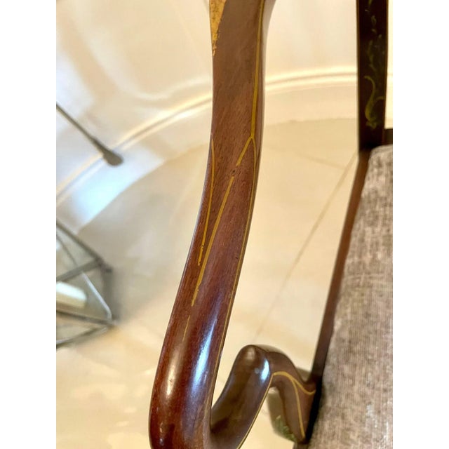 Edwardian Mahogany Decorated Desk Chair For Sale - Image 3 of 18