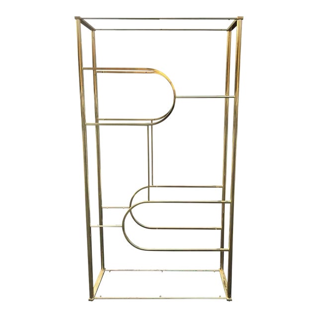 Design Institute of America Brass Etagere For Sale