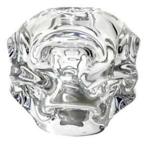 Spherical Hand-Blown Clear Glass Vase attributed to Börne Augustsson for Aseda Glasbruk, Sweden, 1950s
