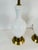 White Vintage 1950s Tall White Glass Table Lamps, a Pair For Sale - Image 8 of 8
