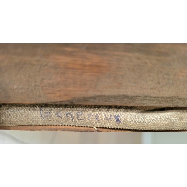 Purple Vintage Signed D. Genereux Floral Still Life – Framed Oil Painting on Canvas For Sale - Image 8 of 8