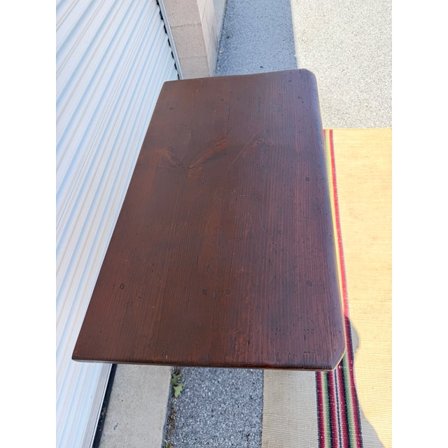 Wood Antique William & Mary Style Pine Hall Table, 19th Century For Sale - Image 7 of 10