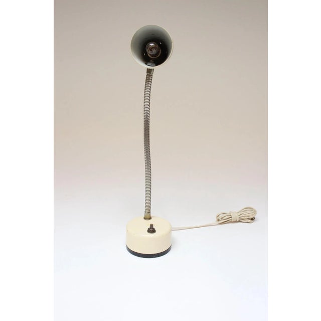 Small Mid-Century Atomic Gooseneck Beside Table/Task Lamp For Sale - Image 4 of 12
