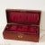 Brown 19th Century French Painted Leather Jewelry Box For Sale - Image 8 of 8