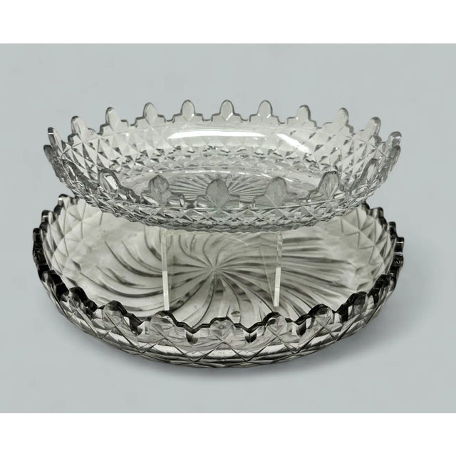 An impressive quite rare deep hand cut full lead Irish Crystal Circular Fruit Bowl or Centerpiece of generous size of...