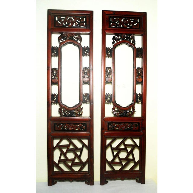 Early 19th Century Antique Chinese Screen PanelsCunninghamia Wood - A Pair For Sale - Image 11 of 11