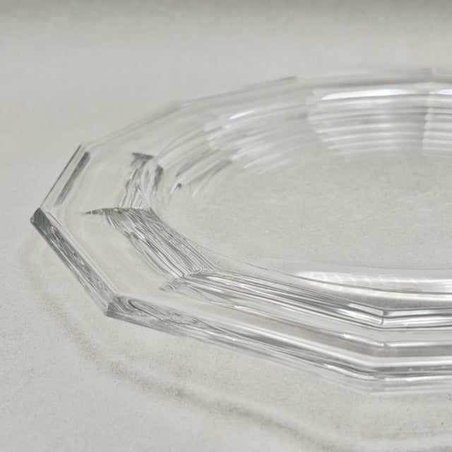 Glass Vintage Tiffany & Co. “Windham” Clear Crystal Serving Platter For Sale - Image 7 of 9