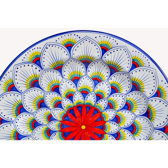 Deruta Intreccio Round Serving Platter | Hand-Painted Italian Serving Platter From Deruta For Sale - Image 4 of 6