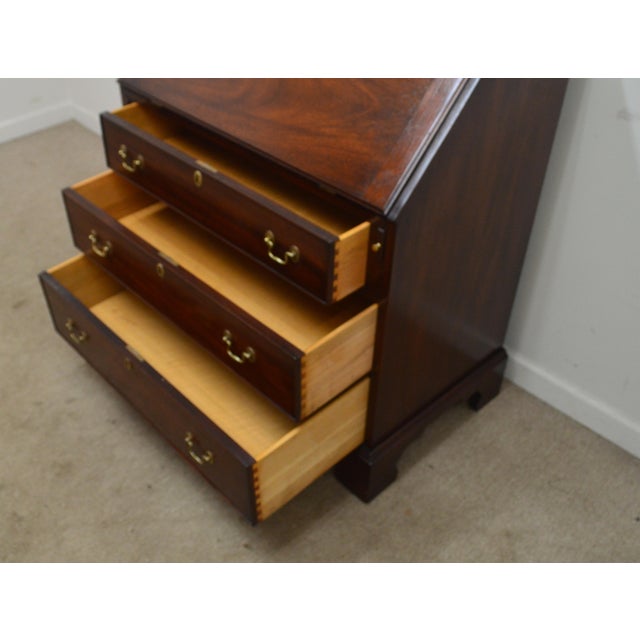Wood Henkel Harris Mahogany Secretary Desk For Sale - Image 7 of 15