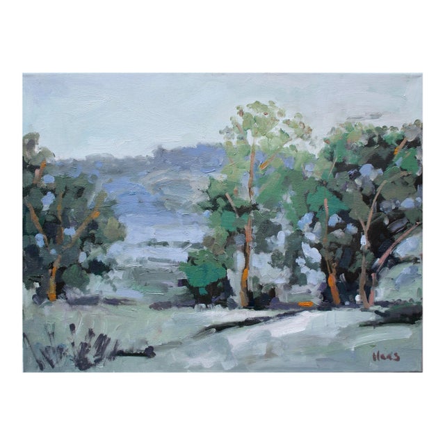 Modern Impressionist Trees Landscape Oil Painting For Sale