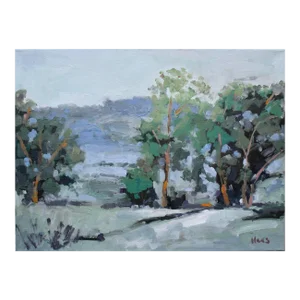 Modern Impressionist Trees Landscape Oil Painting