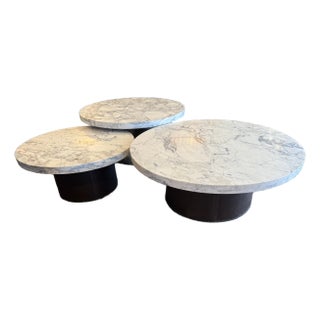 Julia Katrine Designs Marble Coffee Tables, Set of Three For Sale