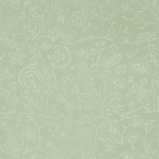 Morris & Co Middlemore Wallpaper in Sage Grey - a Sample For Sale