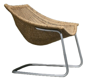 Tubular Cantilever Lounge Chair with Sisal Webbing, Netherlands