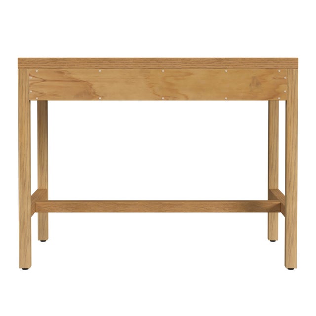 2020s Nora 40 in. W Rectangular Wood 2 Drawer Writing Desk, Light Natural For Sale - Image 5 of 7