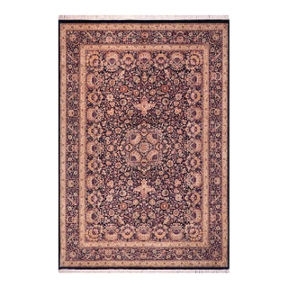 Boho Chic Pak-Persian Blue/Beige Wool Rug - 10'0'' X 14'3'' For Sale