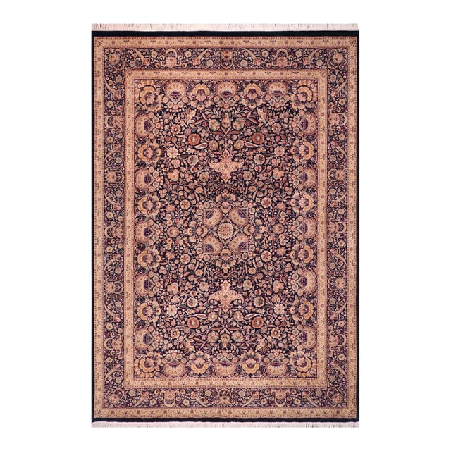 Boho Chic Pak-Persian Blue/Beige Wool Rug - 10'0'' X 14'3'' For Sale