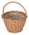 French Vintage Wicker Collecting Basket For Sale