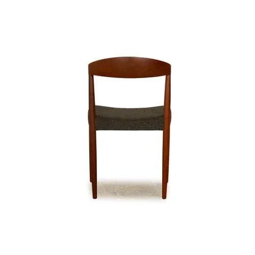 Wood Vintage Brown-Grey Teak Wood Chairs by Knud Anderson, Denmark, 1967 For Sale - Image 7 of 9