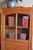 Antique Art Deco Oak Single-Door Display Cabinet For Sale - Image 3 of 11