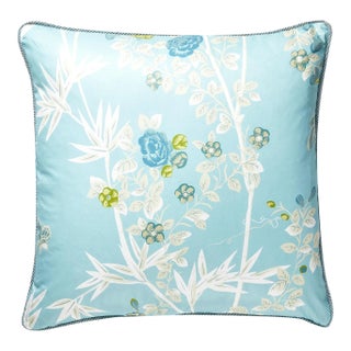 The House of Scalamandré Jardin De Chine Pillow, Ciel For Sale