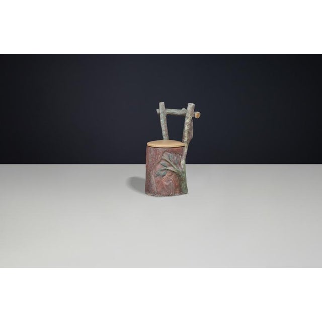 Cream Sculptural Italian Fiberglass Dining Chair, 1950s For Sale - Image 8 of 9