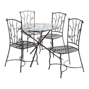 Faux Bois Outdoor Dining Set