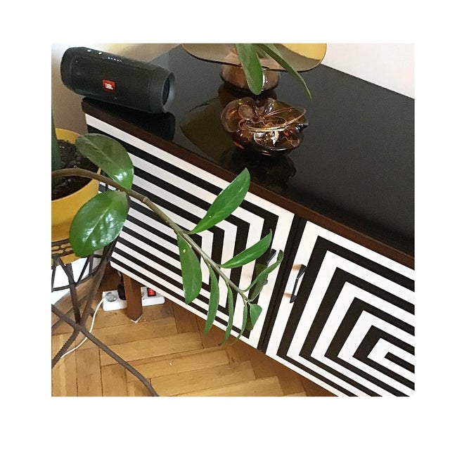 Modular Sideboard with Op Art Motif, 1970s, Set of 2 For Sale - Image 17 of 18