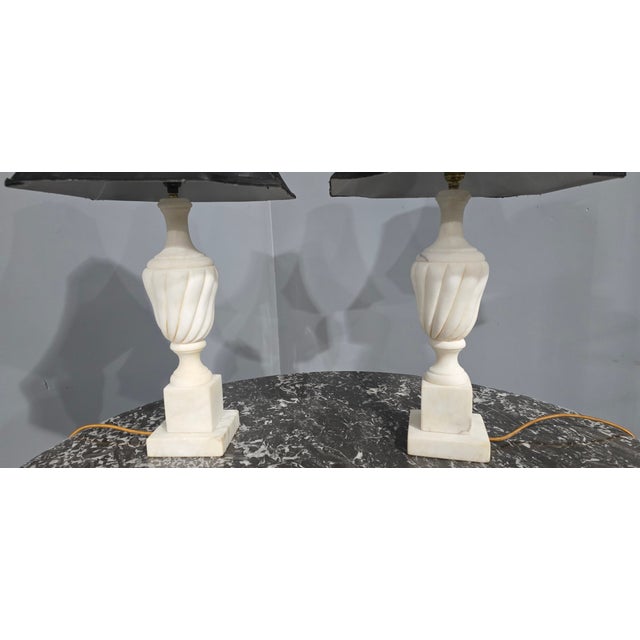 Marble Table Lamps, 1920, Set of 2 For Sale - Image 4 of 11