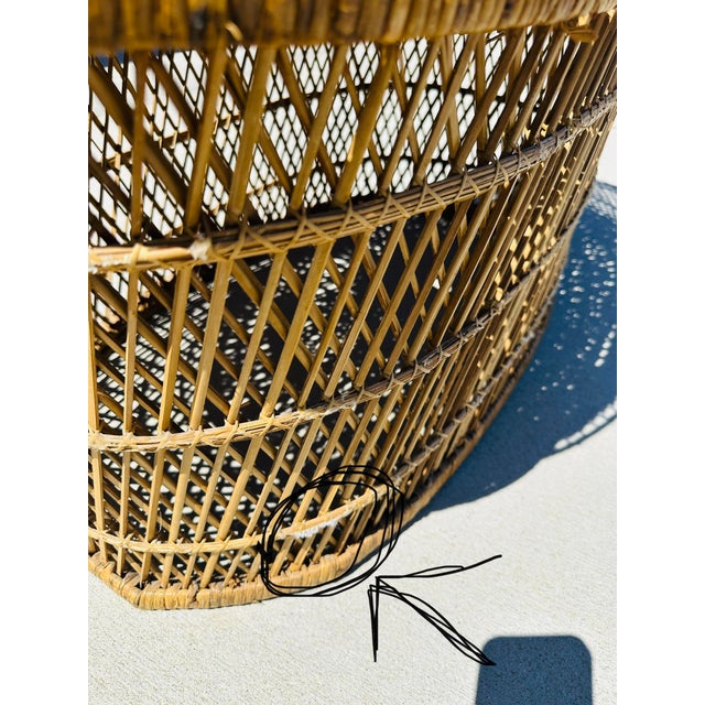 Vintage Domed Wicker Baby Bassinet For Sale - Image 11 of 11