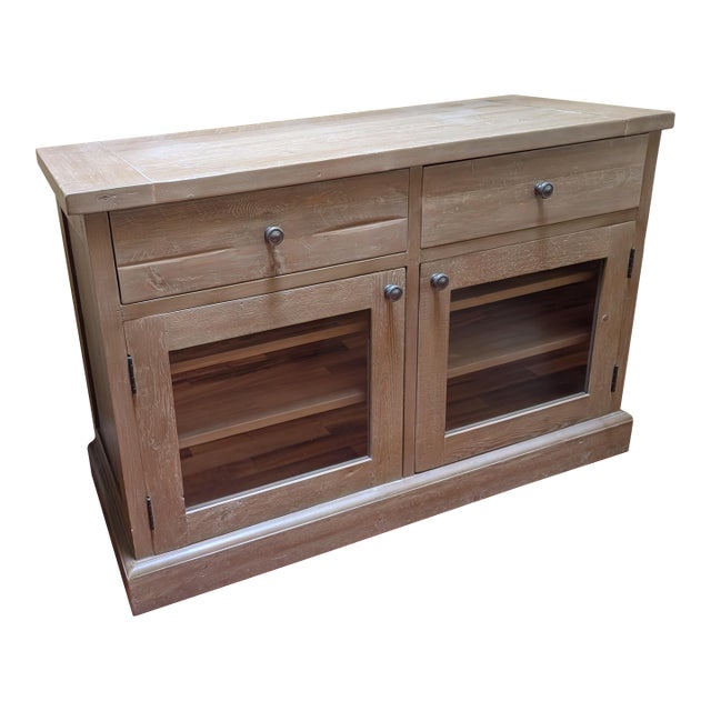 Restoration Hardware Grey Salvaged Wood Sideboard For Sale