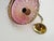 Pink Vintage Pink Pendant Light with Tassels and Patterned Glass Globe, 1970s For Sale - Image 8 of 9